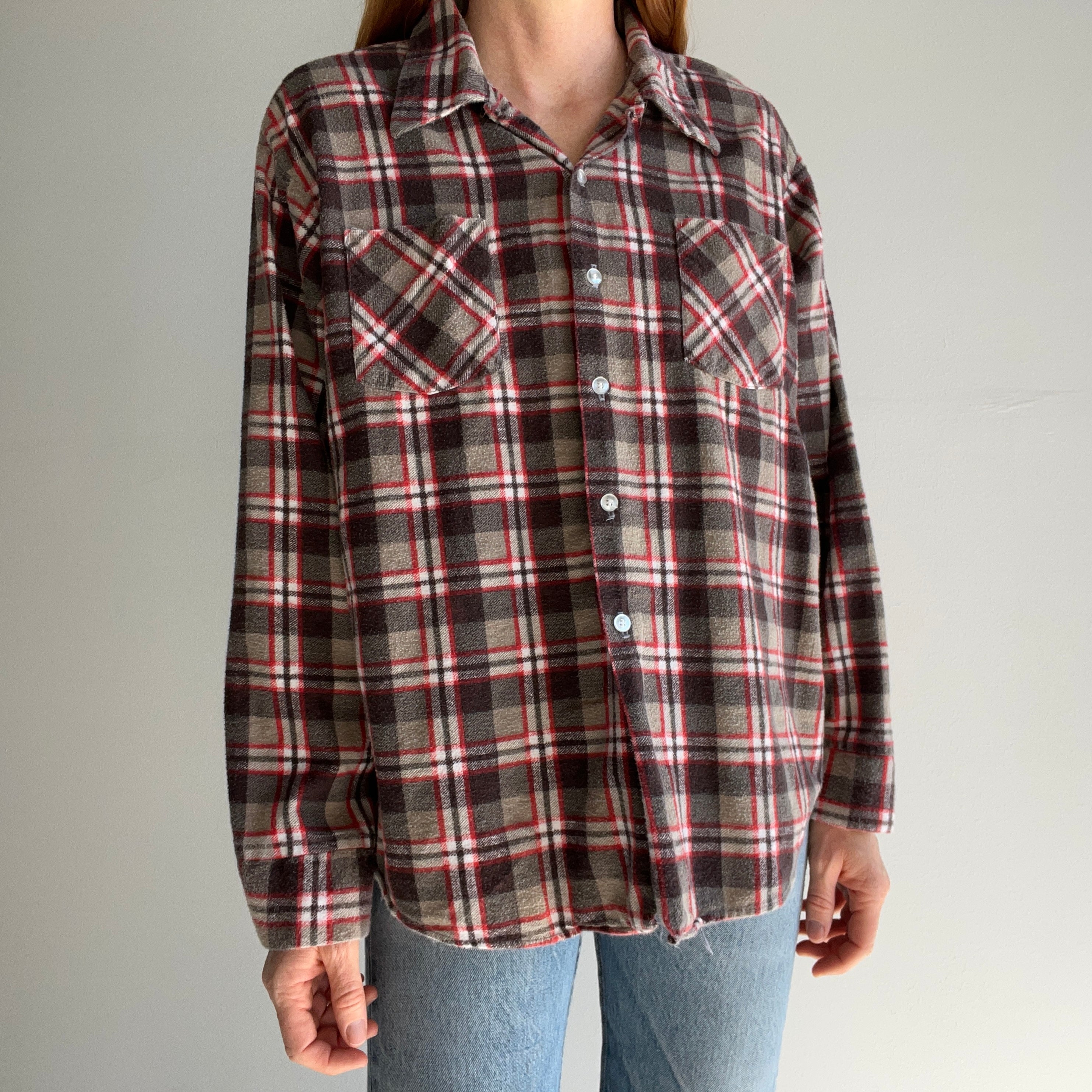 1980/90s Single Sided Lightweight Flannel