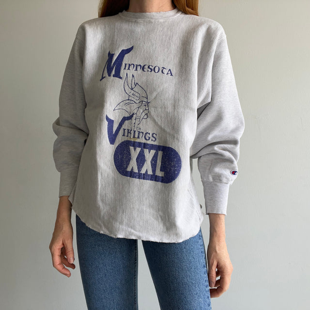 1980s Nicely Thrashed Minnesota Vikings Sweatshirt