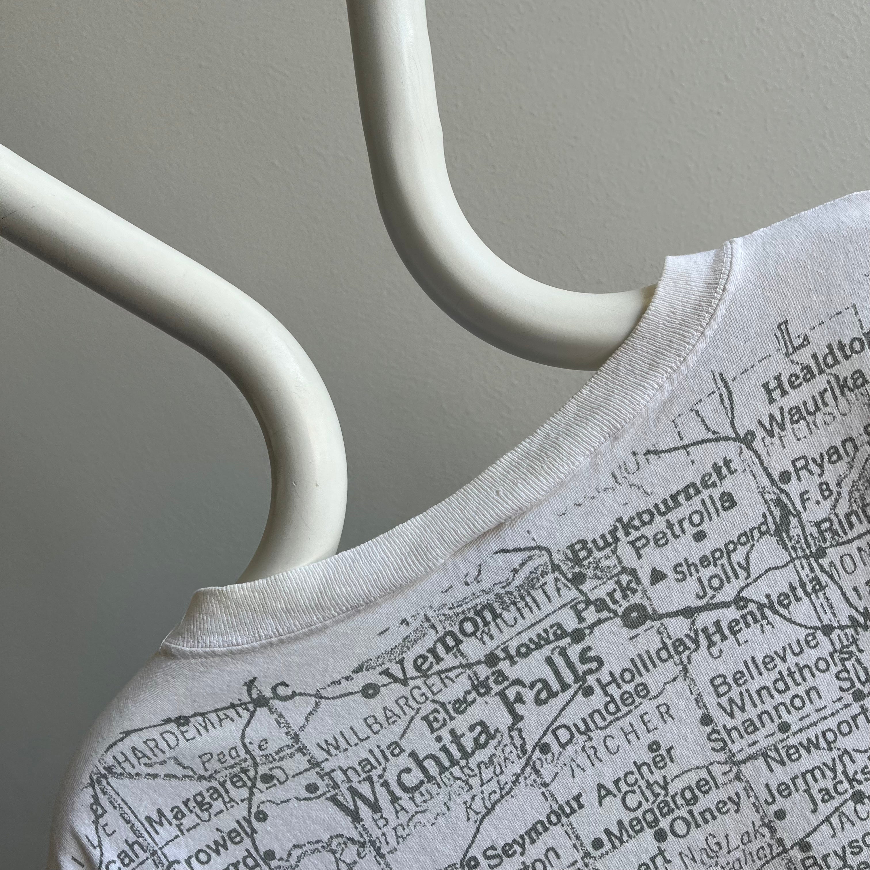 1990s Texas Map Front and Back T-Shirt