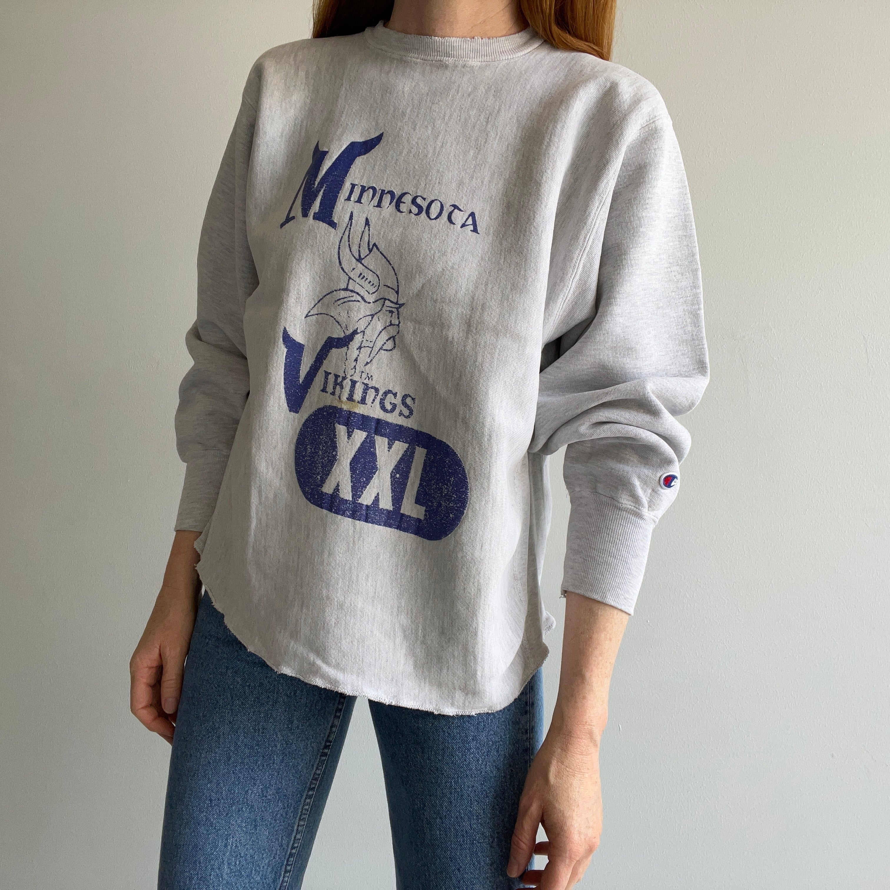 1980s Nicely Thrashed Minnesota Vikings Sweatshirt