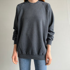 1980s Deep Gray Raglan by Jerzees