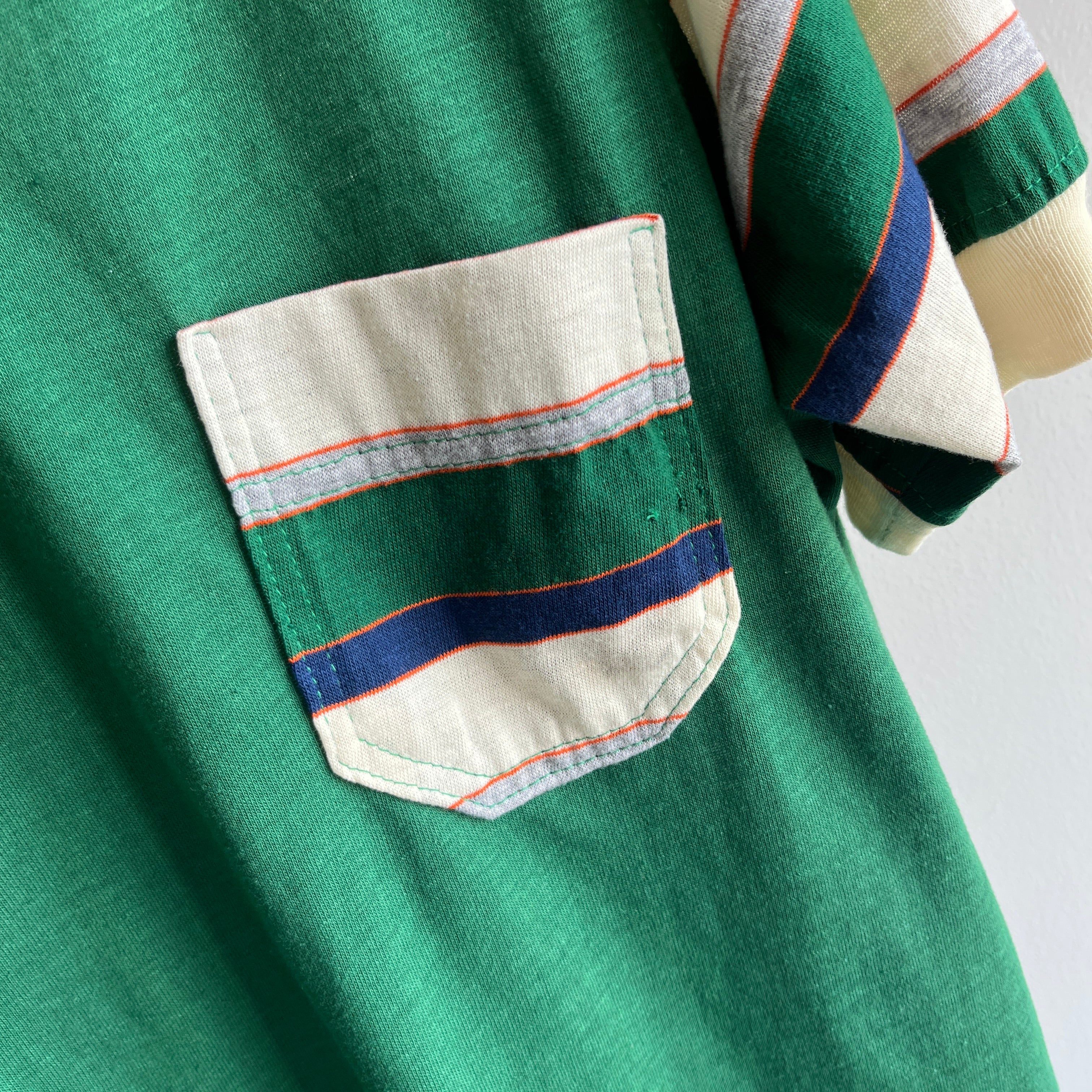 1970s Double Pocket Unusual T-Shirt