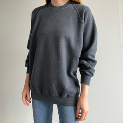 1980s Deep Gray Raglan by Jerzees