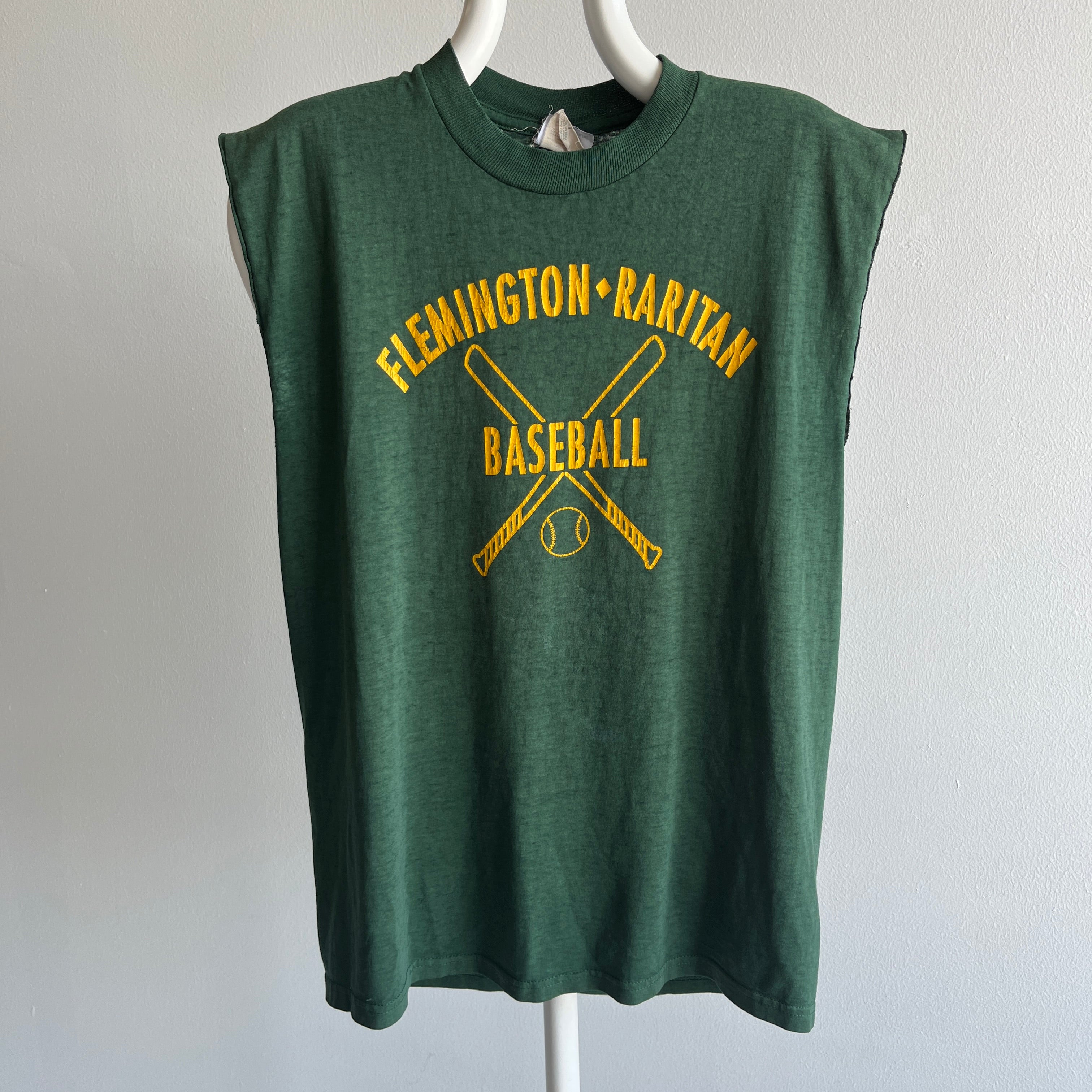 1990/2000s Flemington Raritan Baseball Thinned Out Cut Sleeve Shirt