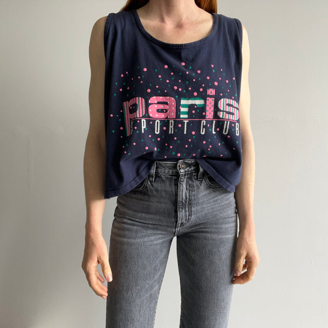 1980s Paris Sports Club Boxy Cotton Tank - THIS IS FANTASTIC