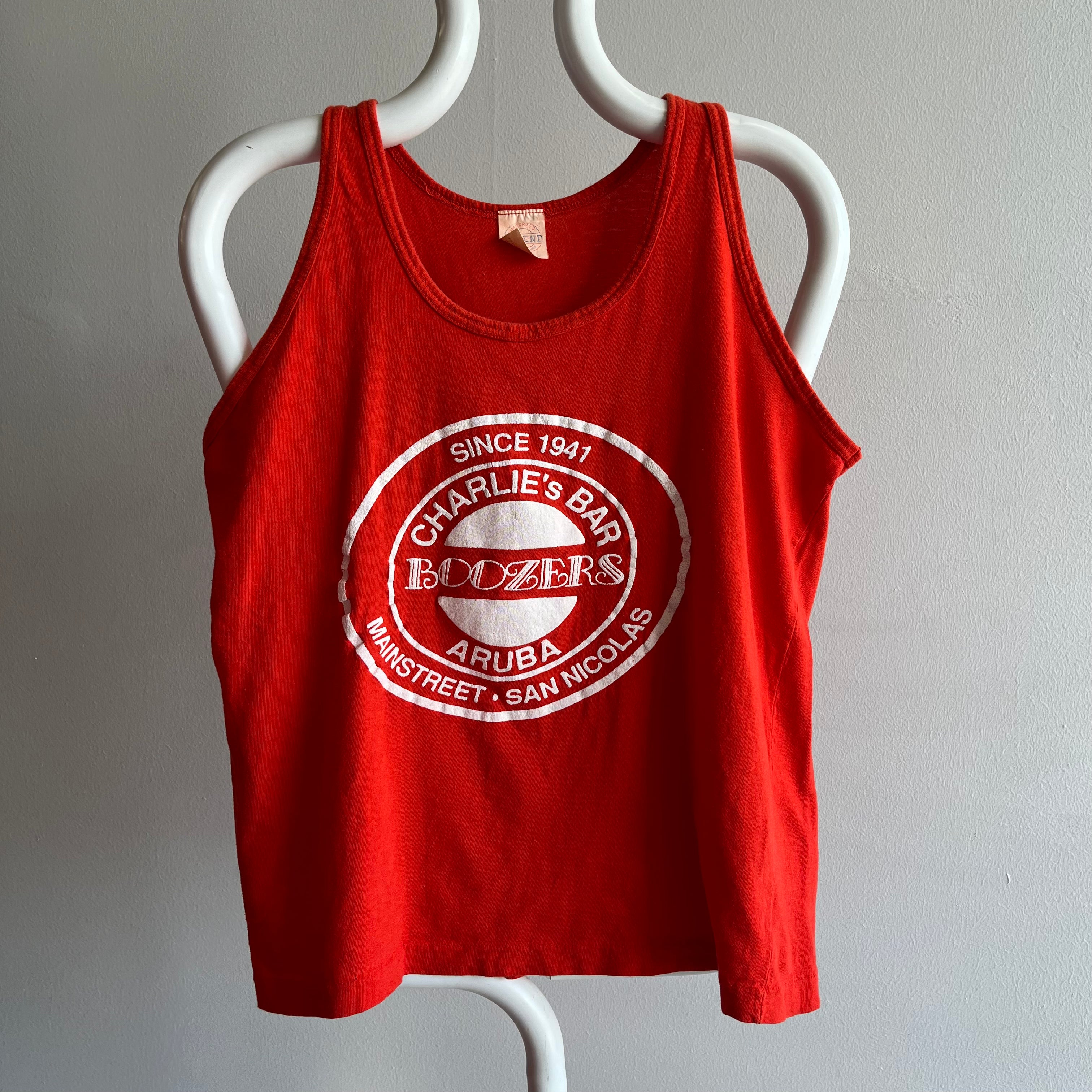 1980s Charlie's Bar Boozer Aruba Tank Top