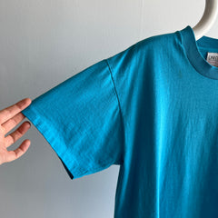 1980s 50/50 Turquoise Single Stitch T-Shirt