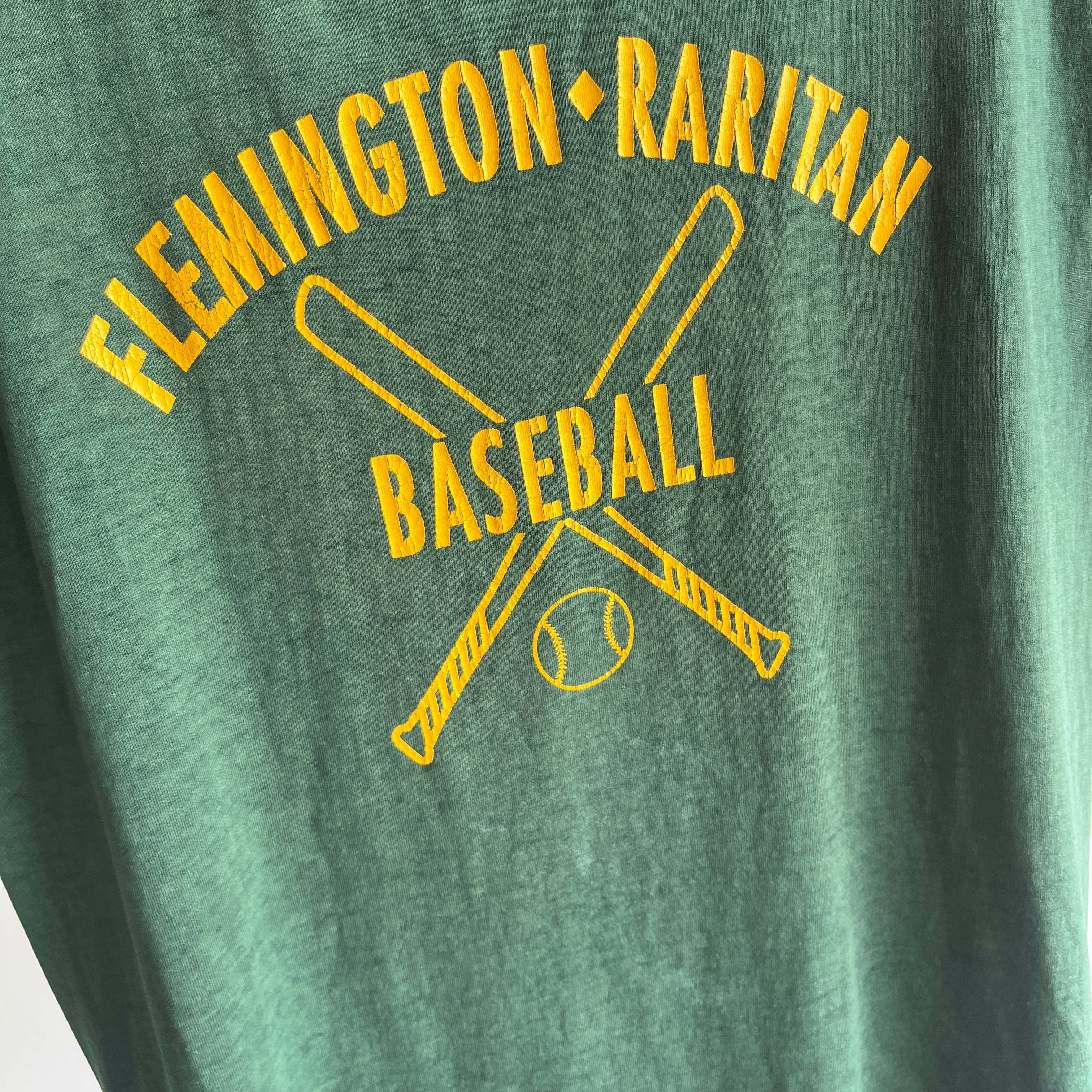 1990/2000s Flemington Raritan Baseball Thinned Out Cut Sleeve Shirt