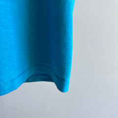 1980s 50/50 Turquoise Single Stitch T-Shirt