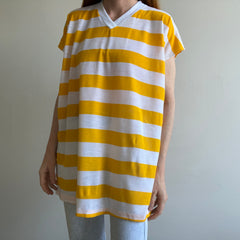 1980s Yellow and White Striped T-Shirt Dress?