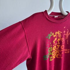 1970s Thinned Out Split Neck Tattered Torn Worn GoJo Sports Inc. Sweatshirt