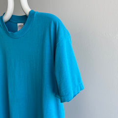 1980s 50/50 Turquoise Single Stitch T-Shirt