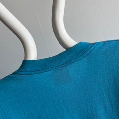 1980s 50/50 Turquoise Single Stitch T-Shirt