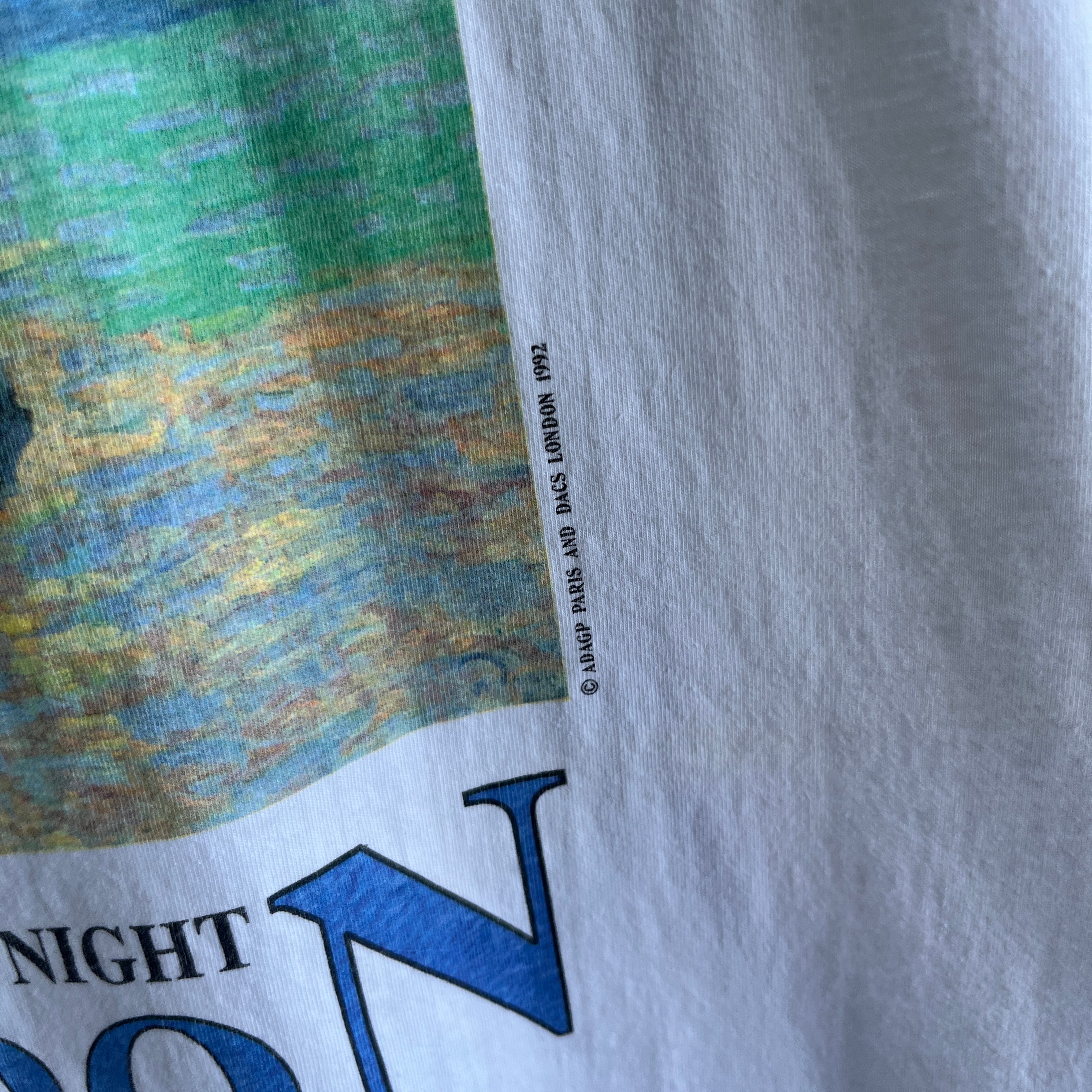 1992 Parliament by Night LONDON - impressionist cotton t-shirt