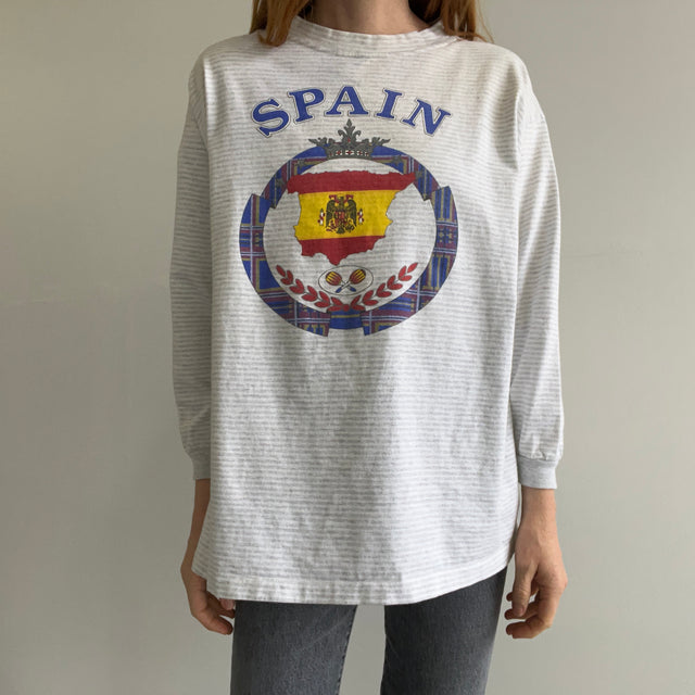 1990s Spain Cotton Striped Long Sleeve T-Shirt