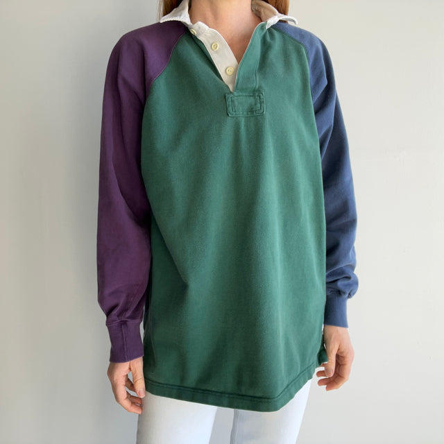 1990s Britches Brand Color Block Rugby Shirt