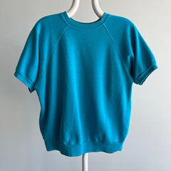 1970/80s Blank Turquoise Super Soft and Wonderful Warm Up Sweatshirt