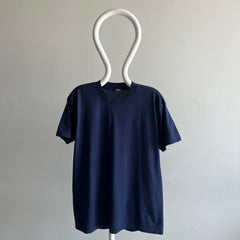 1980s Blank Navy T-Shirt by Screen Stars