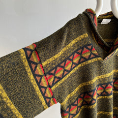 1980s Shawl Collar Fall Hued Grandpa Sweater