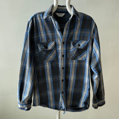 1990s Five Brothers Cotton Flannel - Blues and Grays