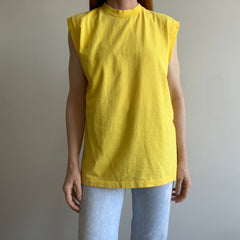 1980s Perfectly Yellow Cotton Muscle Tank