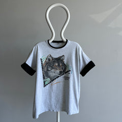 1991 Jackson Hole, Wyoming - Born To Be Wild - Two Tone  Wolf T-Shirt