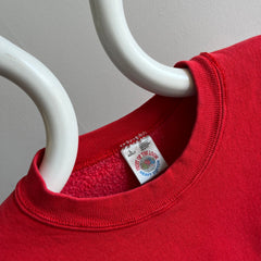 1980s Blank Red 90% Cotton FOTL Sweatshirt