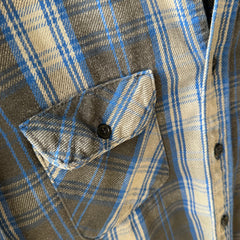 1990s Five Brothers Cotton Flannel - Blues and Grays