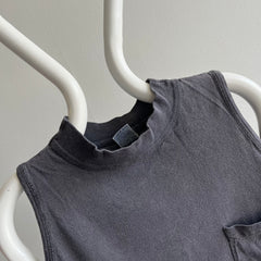 1980s USA Made Gap Faded Mock Neck Tank Top - THIS