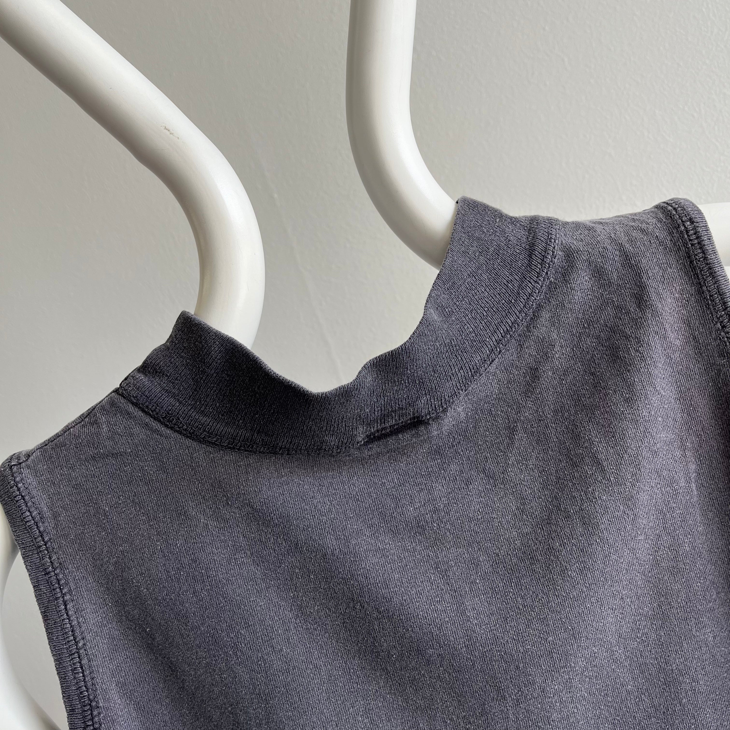 1980s USA Made Gap Faded Mock Neck Tank Top - THIS