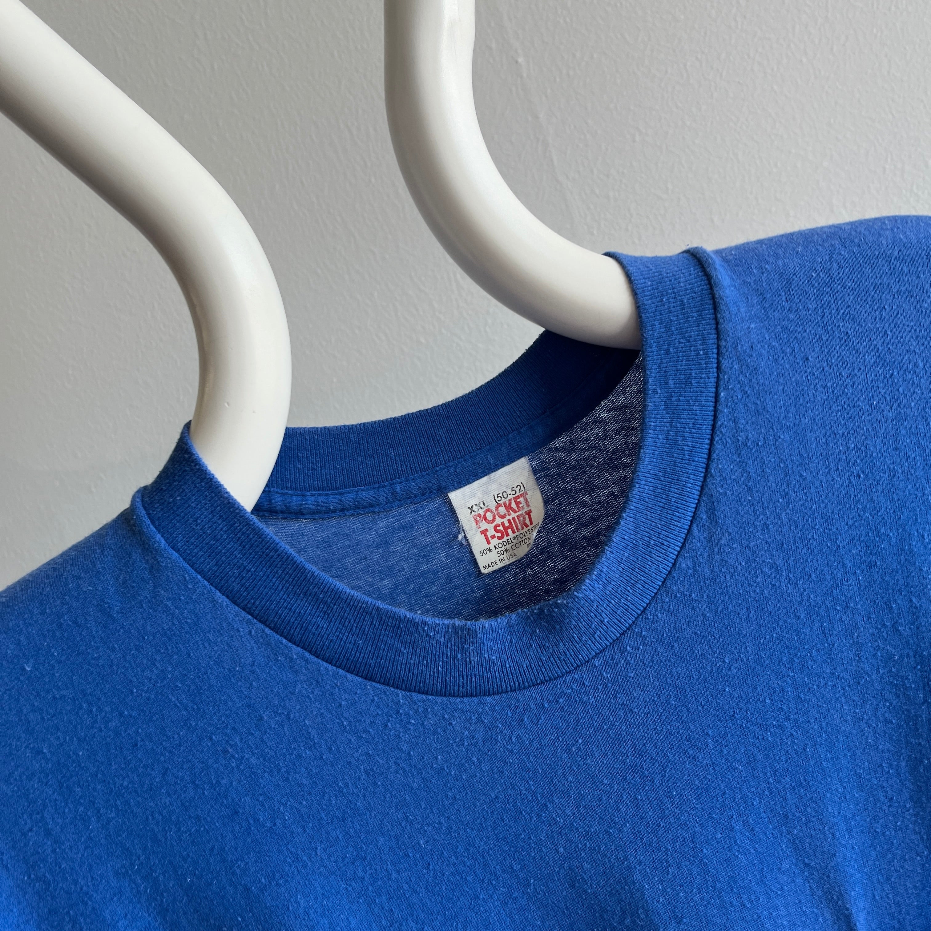 1980s Larger Dodger Blue USA Made Pocket T-Shirt