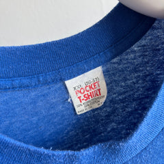 1980s Larger Dodger Blue USA Made Pocket T-Shirt