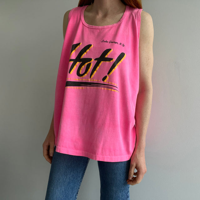 1980s HOT Lake George, NY Cotton Tank Top - YES PLEASE
