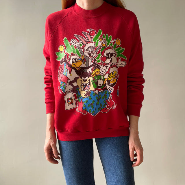 1993 Looney Tunes - The Whole Gang - Christmas Sweatshirt