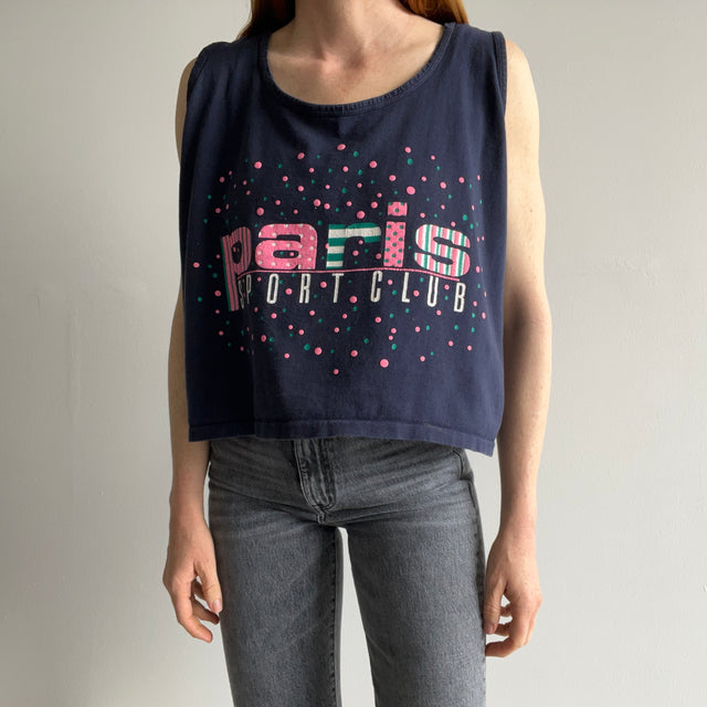 1980s Paris Sports Club Boxy Cotton Tank - THIS IS FANTASTIC