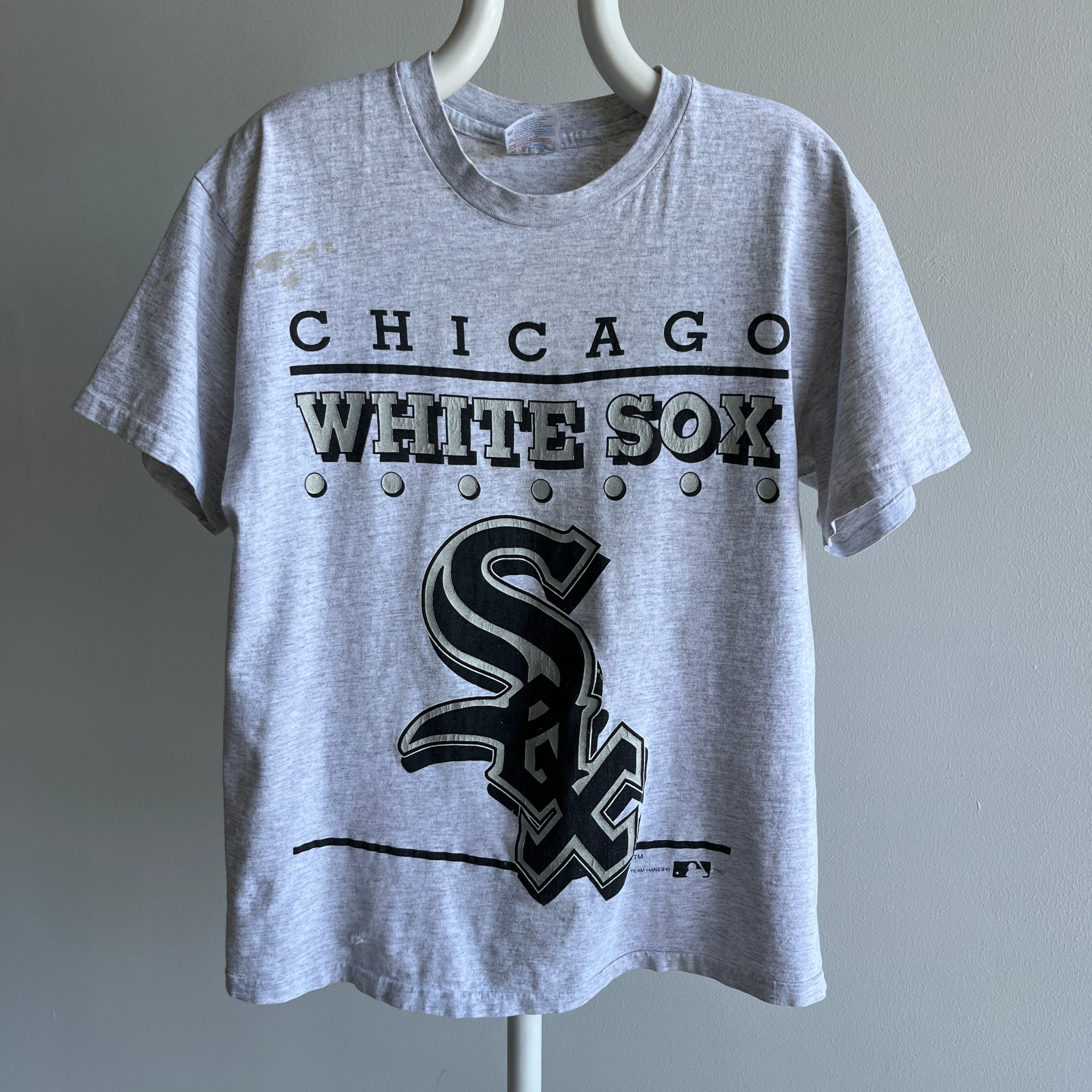 1992 Chicago White Soxs Paint Stained T-Shirt