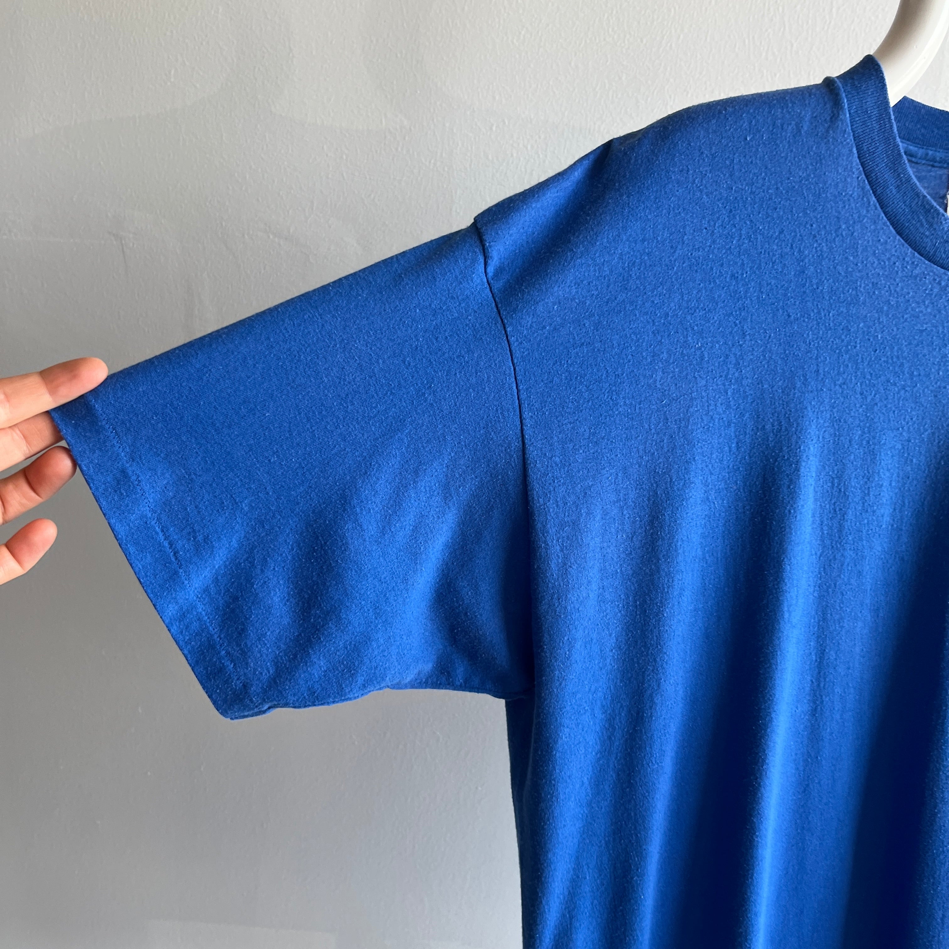 1980s Larger Dodger Blue USA Made Pocket T-Shirt