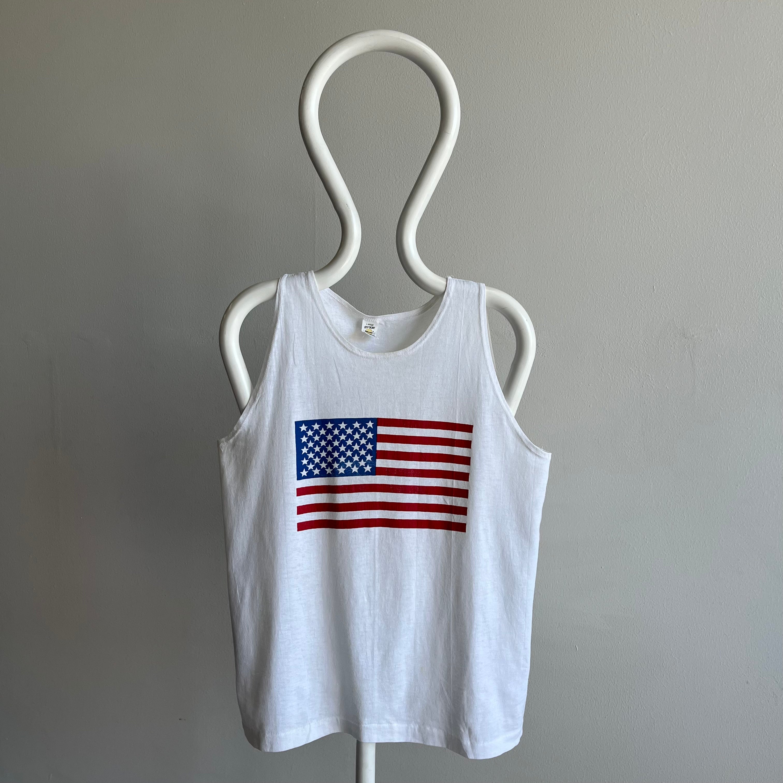 1970s USA American Flag Tank Top