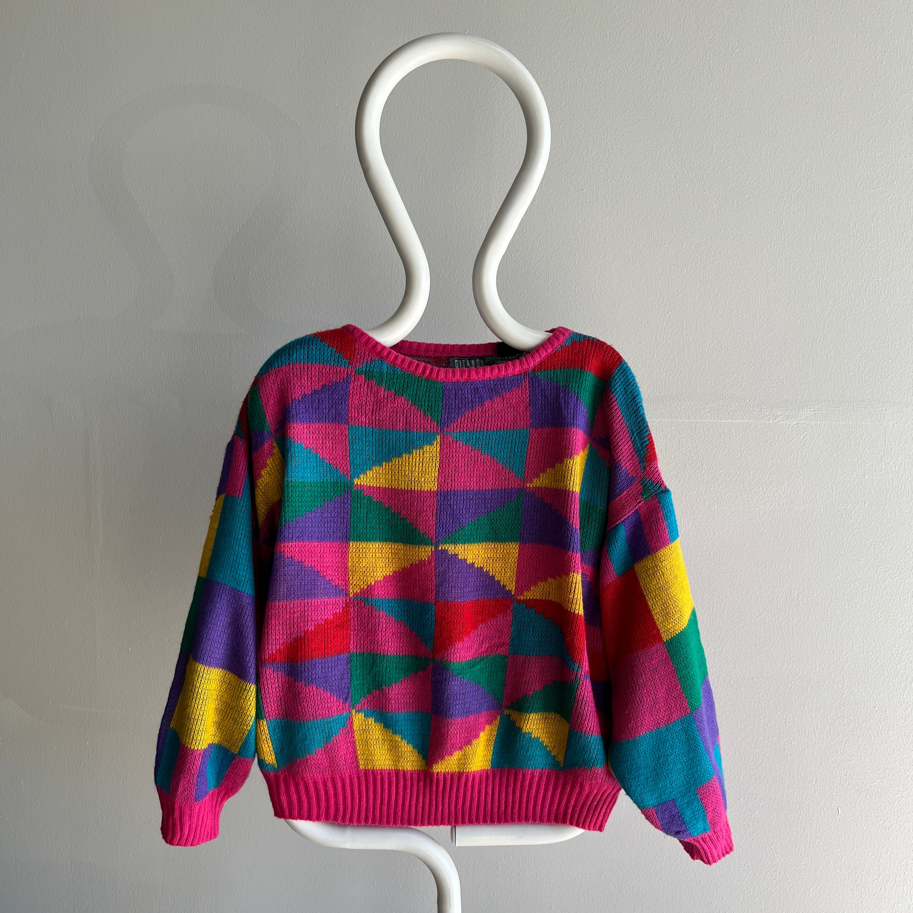 1980s Made in Italy - Gitano - Geometric Sweater