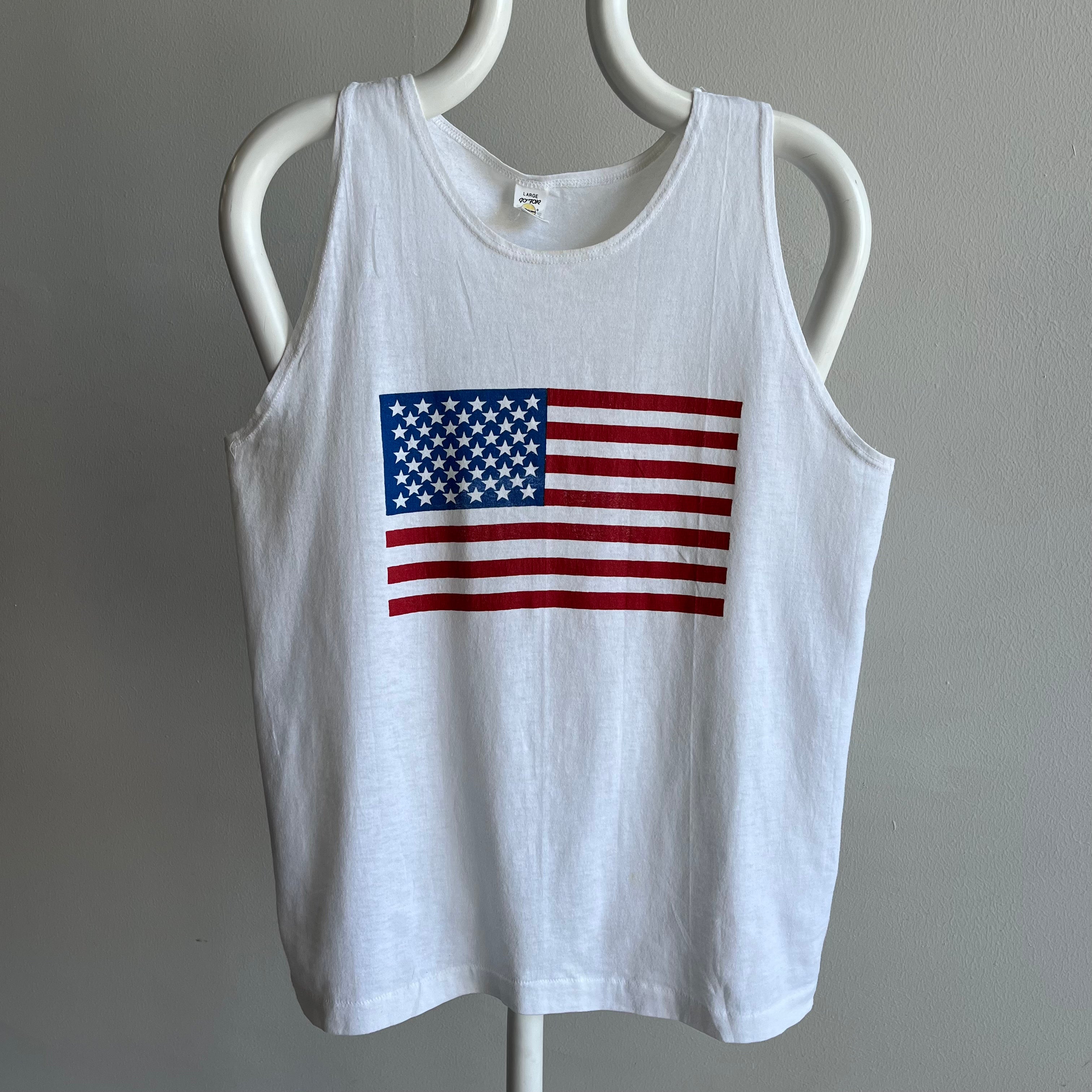 1970s USA American Flag Tank Top