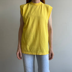 1980s Perfectly Yellow Cotton Muscle Tank