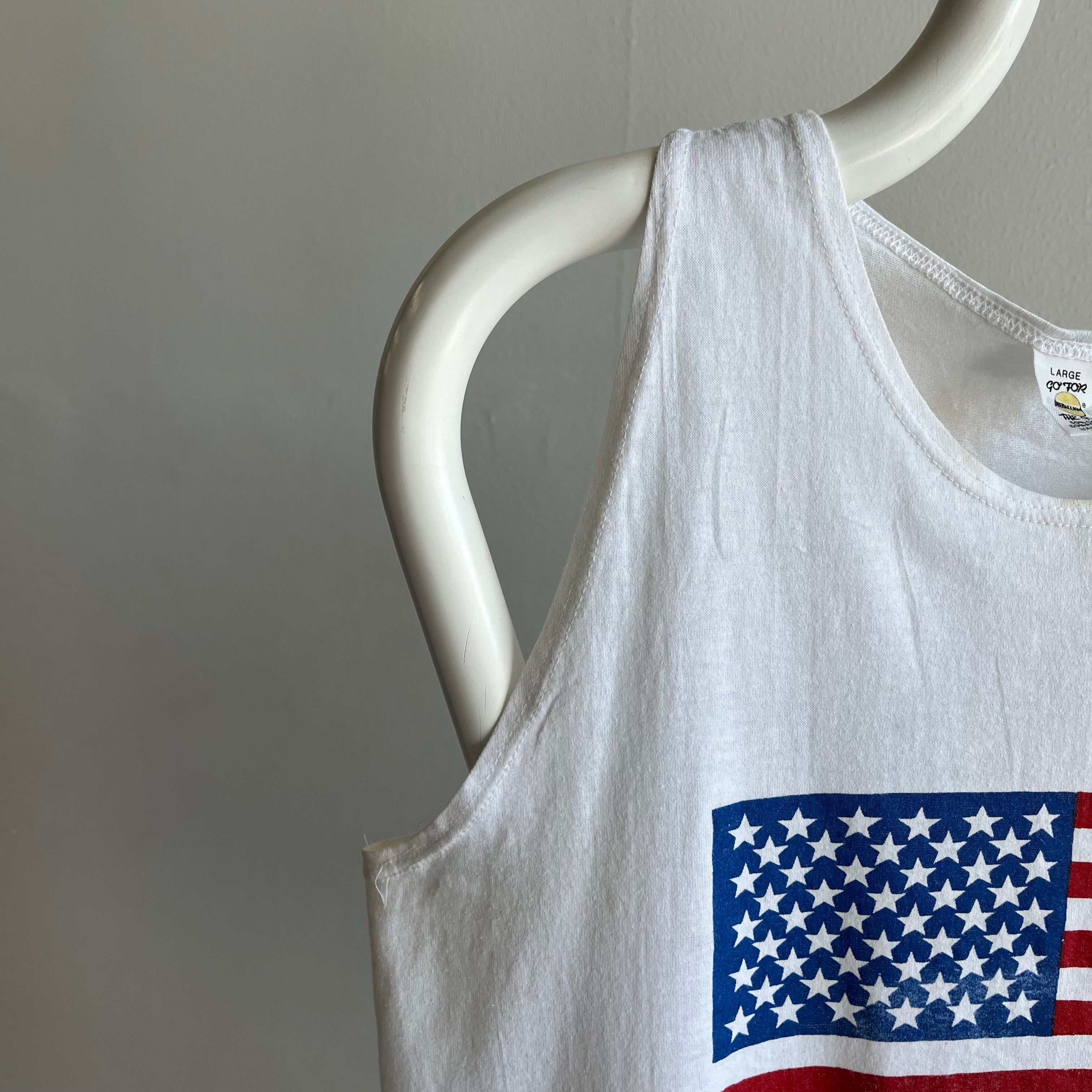 1970s USA American Flag Tank Top