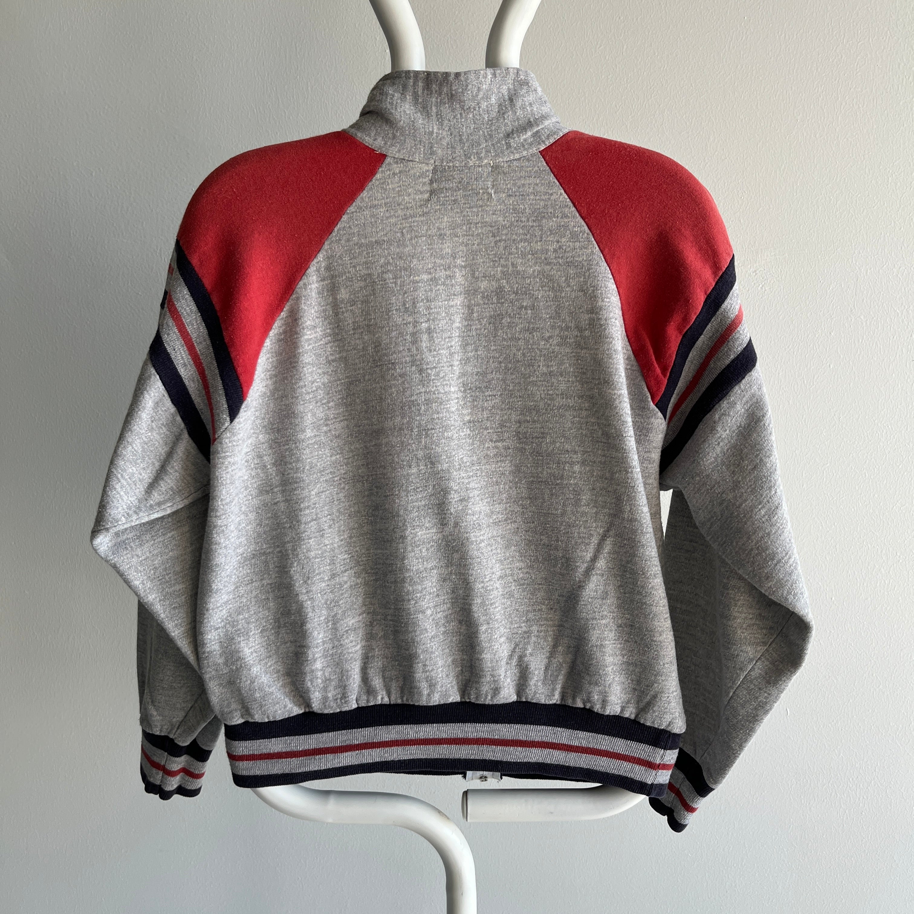 1970s Color Block Made In Romania Zip Up - SWOON