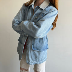 1980/90s L.L. Bean Blanket Lined Denim Barn Chore Coat - OMFG