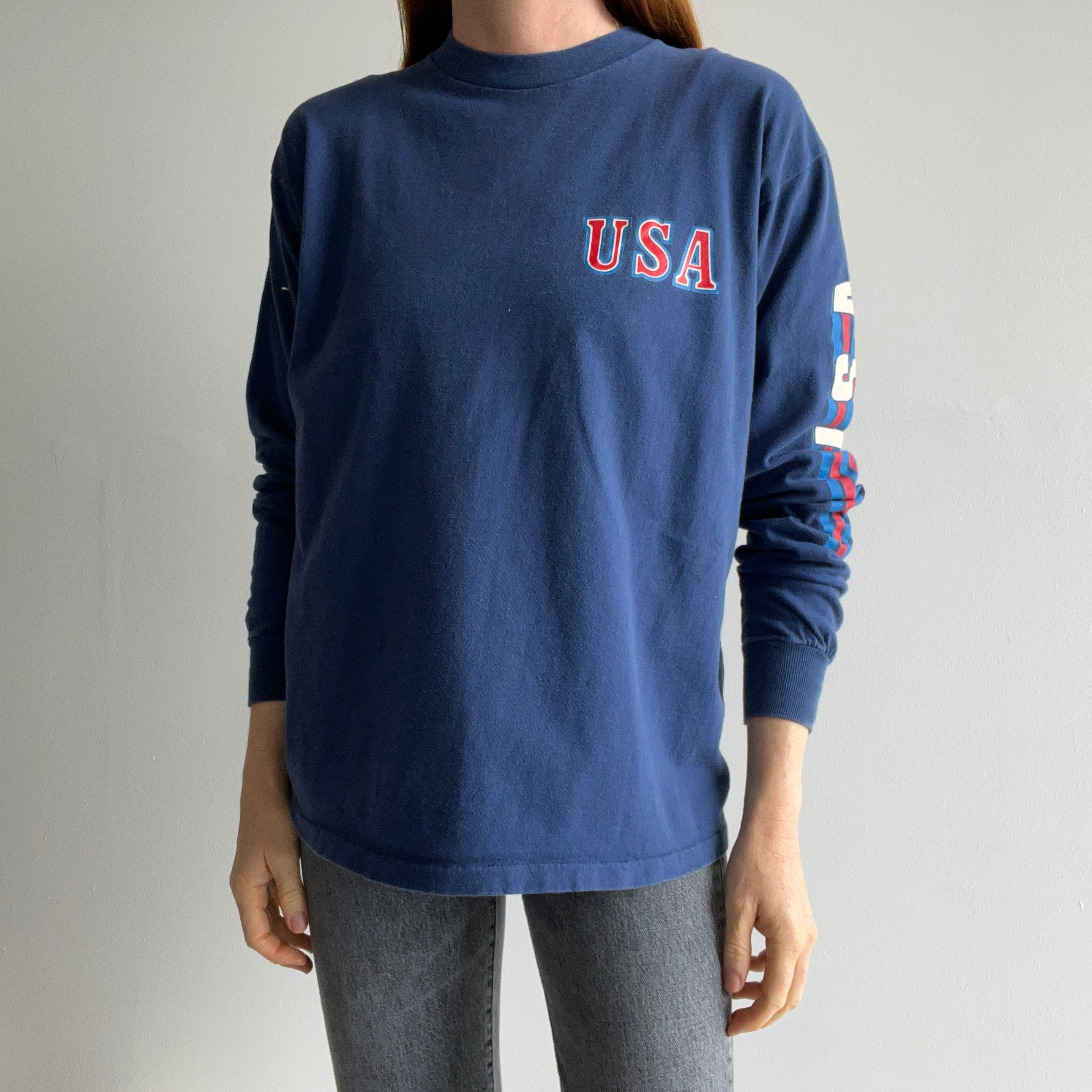 1980s USA Long Sleeve Cotton T-Shirt