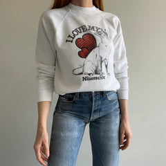 1980s I love my Siamese Cat Worn Out Sweatshirt