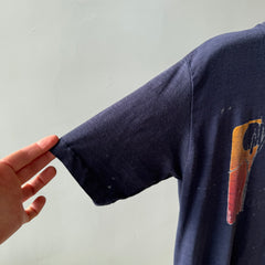 1970s Thinned Out To Perfection Wyoming Mended and Paint Stained T-Shirt - !!!!!!!!!