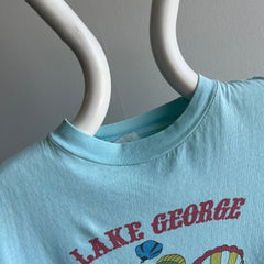 1980s Lake George, New York High Crew Cotton Boxy Crop T-Shirt