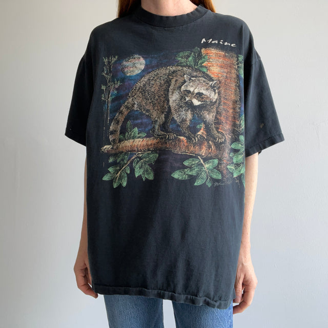 1990s Trash Can Panda Wrap Around Epic T-Shirt - AKA Racoon