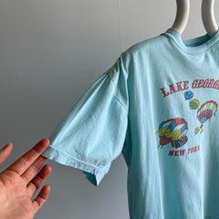 1980s Lake George, New York High Crew Cotton Boxy Crop T-Shirt